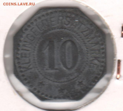 нотгельд. Лангерфельд 10 пфеннигов до 18.10.21. - 1