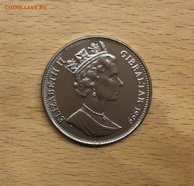 Крона Шайба Гибралтар 1 крона 1999 Свадьба Принца Эдварда - IMG_1329.JPG