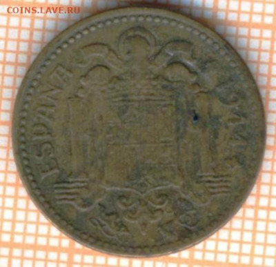 Испания 1 песета 1944 г., до 19.10.2021 г. 22.00 по Москве - Испания 1 песета 1944 3343