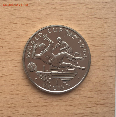 Крона Шайба Гибралтар 1 крона 1994 Чемпионат мира по футболу - IMG_1526.JPG