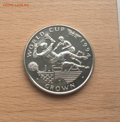 Крона Шайба Гибралтар 1 крона 1994 Чемпионат мира по футболу - IMG_1528.JPG