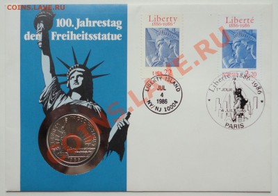 2 доллара 1986. Статуя Свободы. Эммигранты. Конверт. - 11.JPG