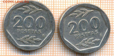 Испания 200 песет 1987,1988 фикс - Испания 200 песет 1987 1988 3344а