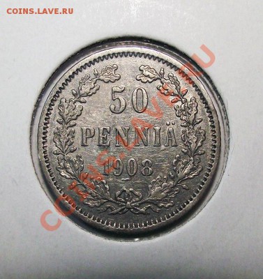 50 пенни 1908 (рус. Финляндия) в холдере до 30.10 Состояние! - 50_1908_bm