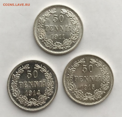50 пенни 1911, 1914, 1915, 1916 гг UNC - A59CEF45-AADC-4342-8F2F-1C78F8D510AD