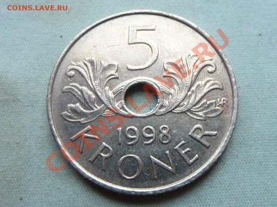 НОРВЕГИЯ 5 крон 1998г.С ДЫРОЧКОЙ до 5.11.11 в 22-00 - MEMO0077.JPG