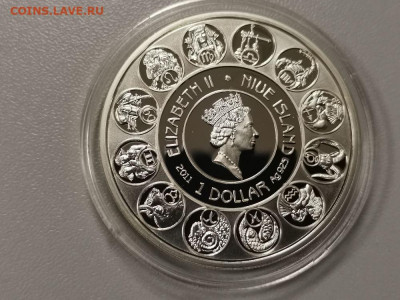1доллар 2011 Ниуэ- Зодиак А.Мухи - Овен, Ag925, до 24.10 - Z Муха-Овен-2