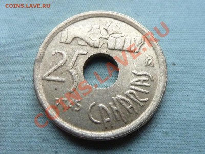 ИСПАНИЯ 25песет1992г.КАНАРЫ С ДЫРОЧКОЙ до 5.11.11 в 22-00 - MEMO0089.JPG