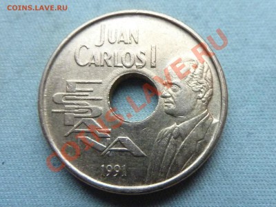 ИСПАНИЯ 25песет1991г.КАСТИЛИЯ  С ДЫРОЧКОЙ до 5.11.11 в 22-00 - MEMO0092.JPG