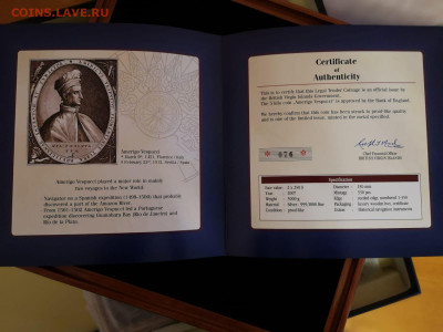 $250 Британские Виргинские острова 2007г Америго Веспуччи - 1A631D1F-2D72-4E78-AB63-9B1A2F134A87