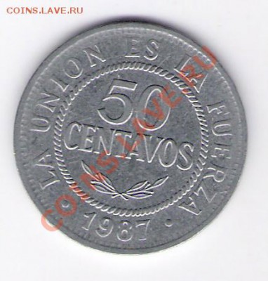 БОЛИВИЯ 50 сентаво 1987, до 05.11.2011 22-00 мск. - сканирование0073