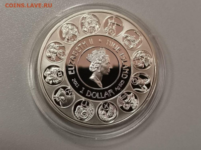 1доллар 2011 Ниуэ- Зодиак А.Мухи - Близнецы, Ag925, до 24.10 - Z Муха-Бизнецы-2