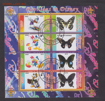 Конго 2010 Дисней 8м (лист) (7) до 25 10 - 36