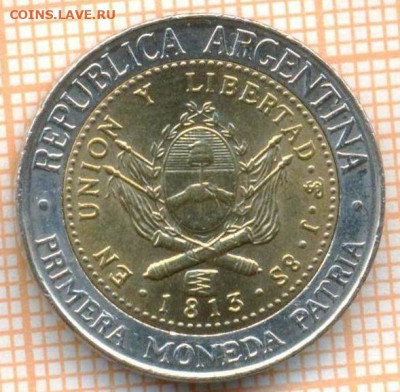 Аргентина 1 песо 2013 юб г., до 27.10.2021 г. 22.00 по Москв - Аргентина 1 песо 2013 3240а