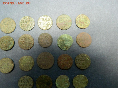 Полушки ВРП. 1718-1721. 19 штук. Копаные. - Изображение 006