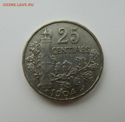 Франция 25 сантимов 1904 г. до 25.10.21 - DSCN1209.JPG