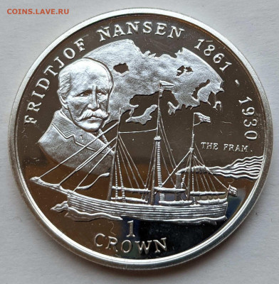 Остров Мэн 1 крона 1997 Нансен - Корабль Фрам до 22-00 23.10 - PXL_20211022_043258374~2