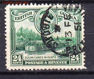 Колонии 1938 Британская Гвиана 1м 24ц до 28 10 - 49а