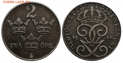 Монеты Швеции 1916 - 2003 до 25.10 в 22.00 по Мск - 10