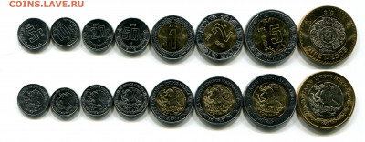 Мексика 5 10, 20, 50 сентаво 1,2,5 10 песо 2001-2013 до 28 - img499