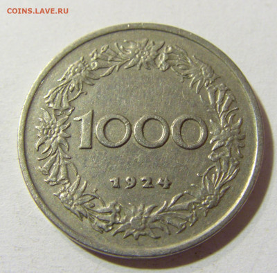1000 крон 1924 Австрия №1 26.10.21 22:00 М - CIMG1938.JPG