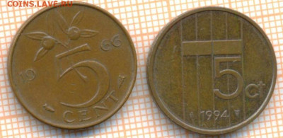 Нидерланды 5 центов 1966,1974 г., до  28.10.2021 г. 22.00 по - Нидерланды 5 центов 1966 1974 3315