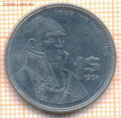 Мексика 1 песо 1984 г., до 29.10.2021 г. 22.00 по Москве - Мексика 1 песо 1984 3058