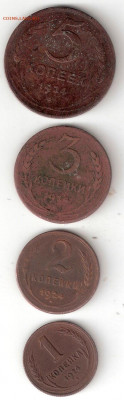 Погодовка СССР 1924год: 5коп,3коп,2коп,1коп 7My - 1924-5,3,2,1коп Р 7My