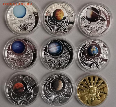 10руб 2012 Беларусь - Солн. система, Ag925 (9шт), до 30.10 - Z Солнечная сист-3