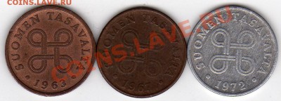 Финляндия пенни 1963-72 (3шт.) до 03.11.11 в 22.00мск (408) - img009