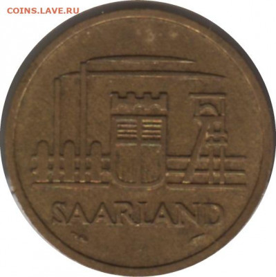 Саар	20 франков 1954 до 20-00 01.11. - 1