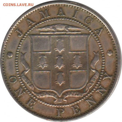 Ямайка, 1 пенни 1919 до 20-00 01.11. - 2