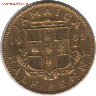 Ямайка, ½ пенни 1955 до 20-00 01.11. - 2