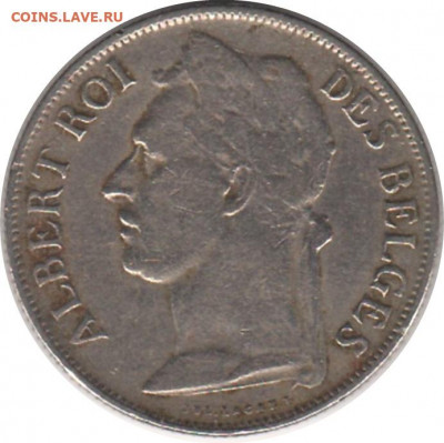 Бельгийское Конго, 1 франк 1924 до 20-00 01.11. - 1