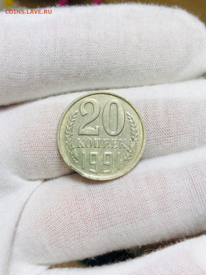 20 Копеек 1991г Без Буквы Брак Выкус Ость до 30.10 - 23