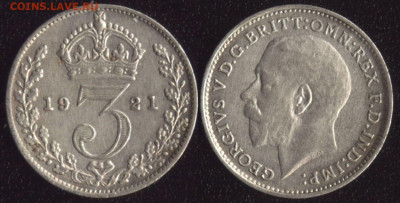 Великобритания 3 пенса 1921 до 22:00мск 01.11.21 - Великобритания 3 пенса 1921