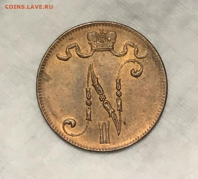 5 пенни 1917 г (вензель) Unc До 3.11.2021 22.00 по МСК - 6A7542EE-0047-4211-984D-2A6CE0755F9C