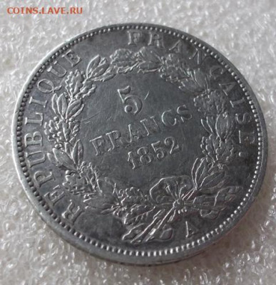 Франция 5 франков 1852 год. Луи Наполеон. - 007.JPG