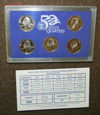 Наборы State Quarters Proof Set 2005, 2006, 2007 - DSCN5126.JPG