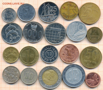 монеты разные 20 штук 5 от 5 руб. фикс цена - лист 5 001