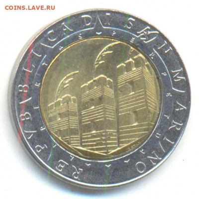 Сан-Марино 500 лир 1992 до 4.11 в 22.15 - 500 лир. Сан-Марино 1992  1