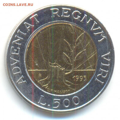 Сан-Марино 500 лир 1993 до 4.11 в 22.15 - 500 лир. Сан-Марино 1993