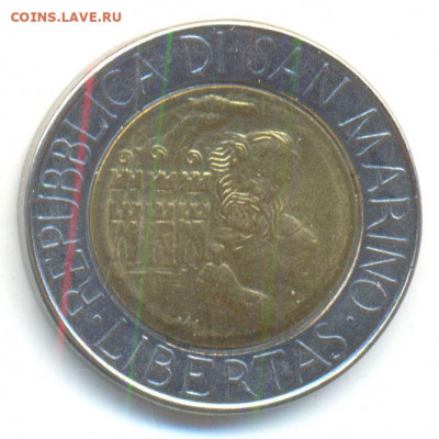 Сан-Марино 500 лир 1994 до 4.11 в 22.15 - 500 лир. Сан-Марино 1994  1