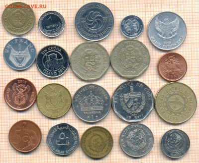 монеты разные 20 штук 6 от 5 руб. фикс цена - лист 6а 001