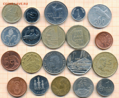 монеты разные 20 штук 6 от 5 руб. фикс цена - лист 6 001