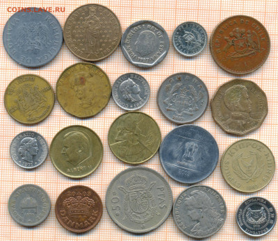 монеты разные 20 штук 8 от 5 руб. фикс цена - лист 8а 001