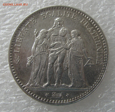 Франция. Третья республика. 5 ФРАНКОВ 1876 года. - 5Фр1876 (3).JPG
