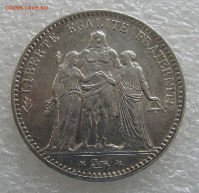Франция. Третья республика. 5 ФРАНКОВ 1876 года. - 5Фр1876 (2).JPG