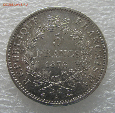 Франция. Третья республика. 5 ФРАНКОВ 1876 года. - 5Фр1876.JPG