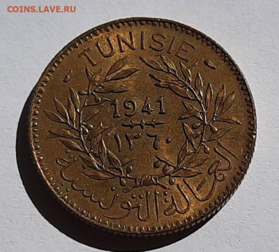 Тунис. 2 франка 1941 UNC - 6